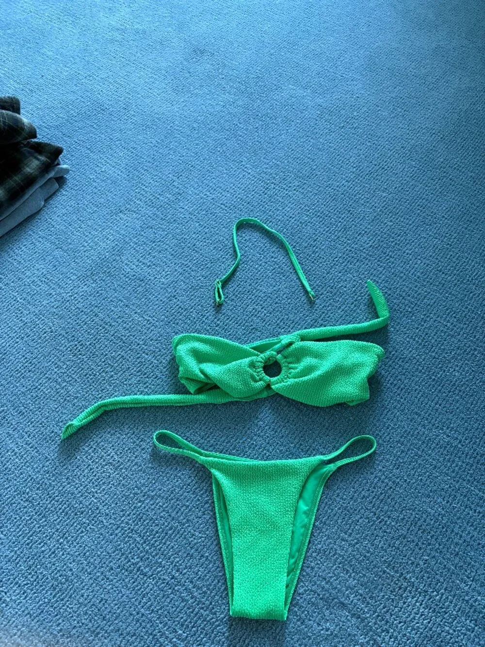 Monday Swimwear Green Bikini Size M/L